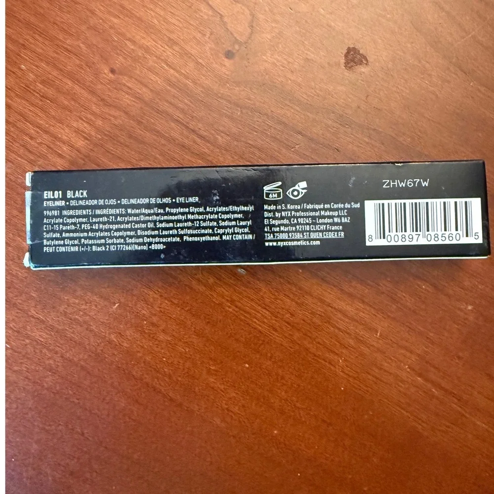 NYX Professional Epic Ink Eyeliner Black EIL01 waterproof NIB‎
